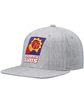 Men's Mitchell & Ness Heathered Gray Phoenix Suns Hardwood Classics Team 2.0 Snapback Hat