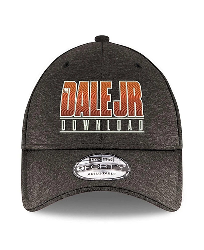 Men's New Era Black Dale Earnhardt Jr. Download Shadow Tech 9FORTY Snapback Adjustable Hat