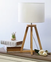 Simple Designs Interlocked Triangular Wood Table Lamp