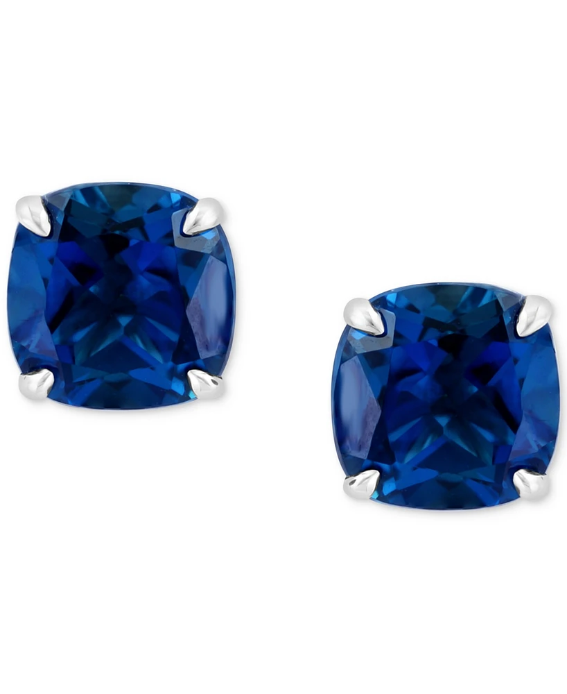 Effy London Blue Topaz Cushion Stud Earrings (6-1/10 ct. t.w.) in Sterling Silver