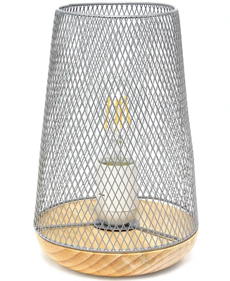Simple Designs Wired Mesh Uplight Table Lamp