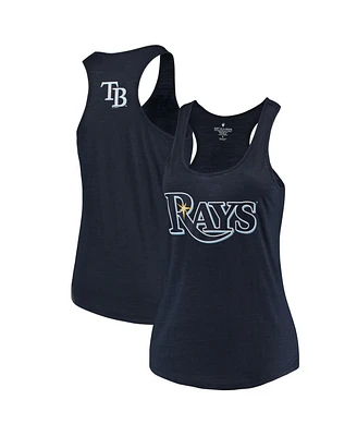 Women's Soft As A Grape Navy Tampa Bay Rays Plus Size Swing for the Fences Racerback Tank Top