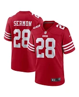 Men's Nike Trey Sermon Scarlet San Francisco 49ers Player Game Jersey