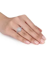Diamond Vintage-Inspired Cluster Engagement Ring (1/2 ct. t.w.) 14k White Gold