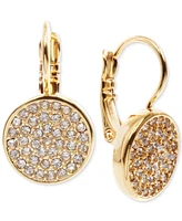 Anne Klein Crystal Pave Disc Drop Earrings