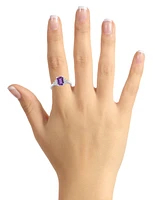 Gemstone and Diamond (1/5 ct. t.w.) Ring 14k White Gold