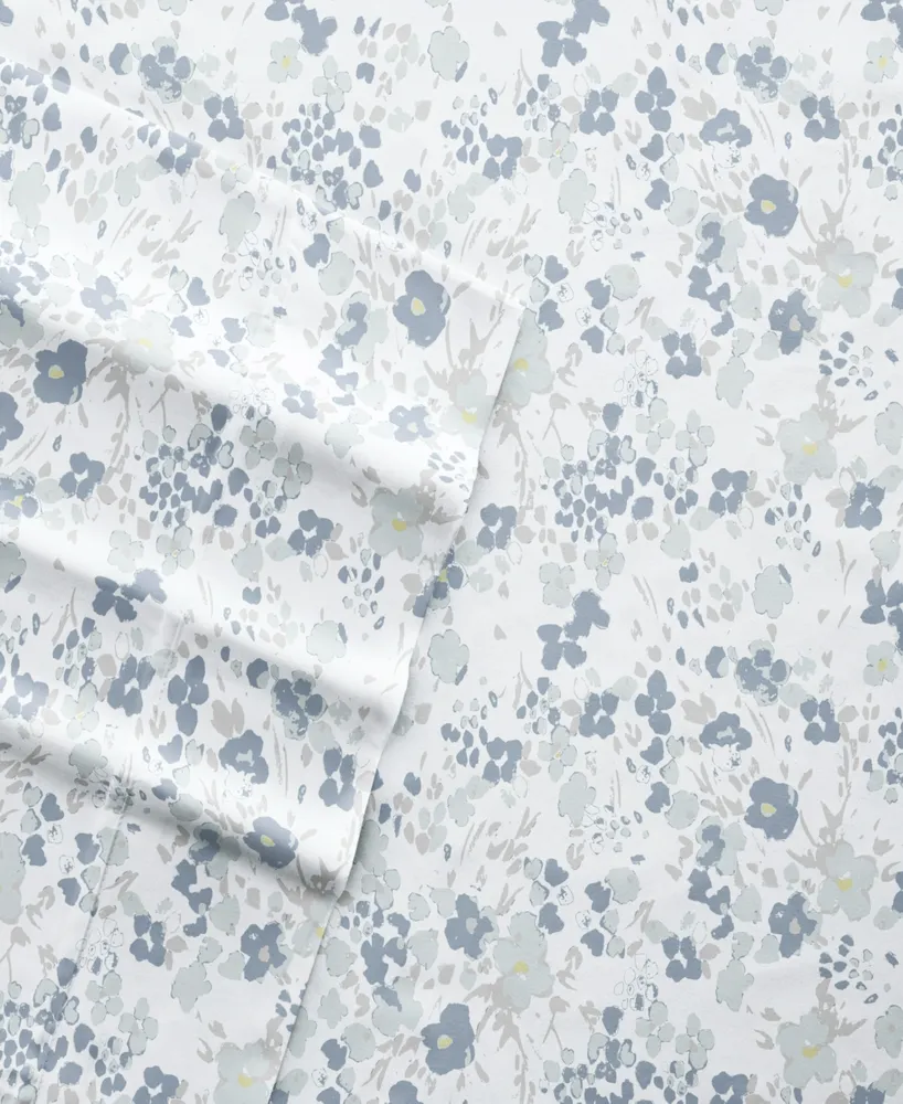 ienjoy Home Ultra Soft Violets Pattern -Pc. Sheet Set
