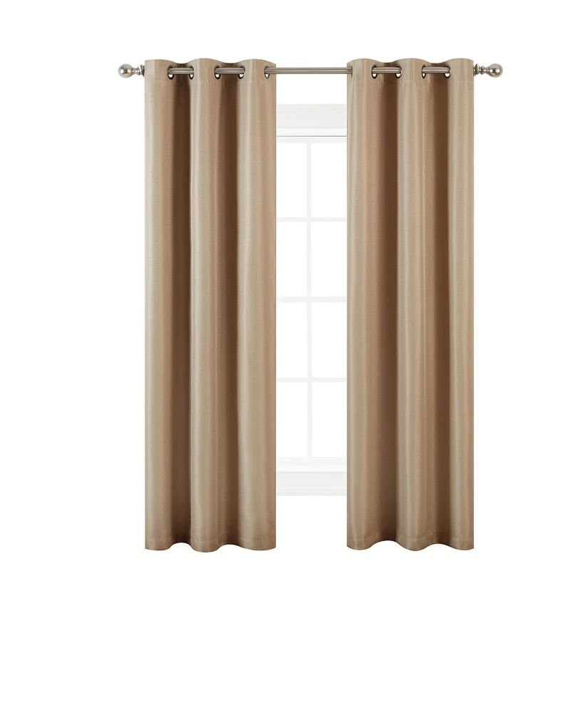 Nautica Milton Thermal Woven Room Darkening Grommet Window Curtain Panel Set, 38" x 96"