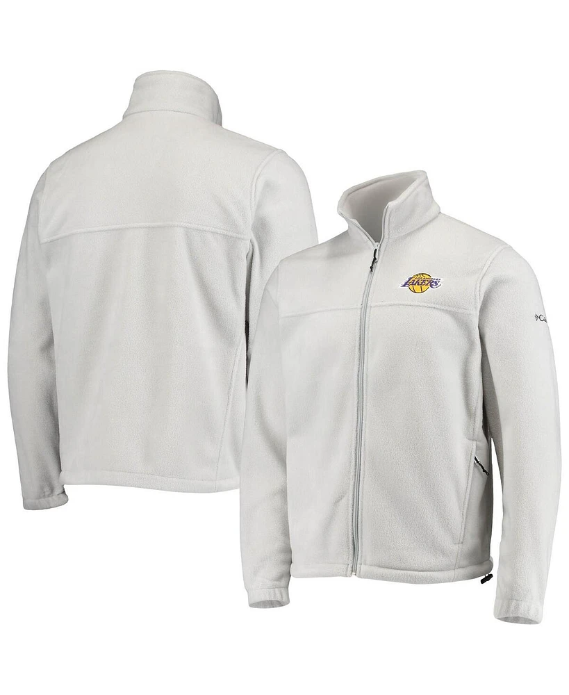 Men's Columbia Los Angeles Lakers Gray Flanker Full-Zip Jacket