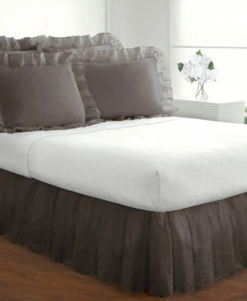 Fresh Ideas Ruffled Eyelet 14 Drop Bedskirts