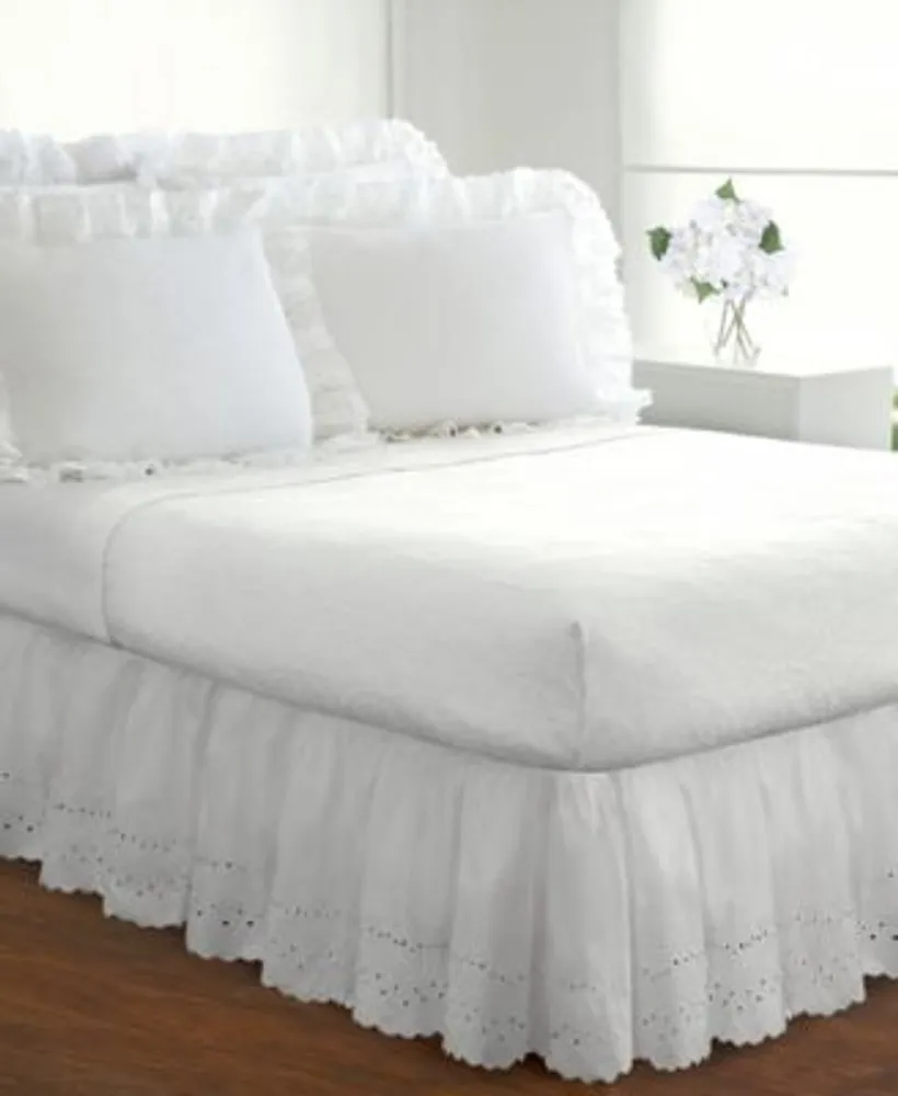 Fresh Ideas Ruffled Eyelet 14 Drop Bedskirts