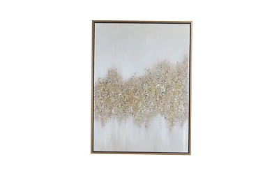 Metal Glam Abstract Framed Wall Art, 30" x 2" x 40"