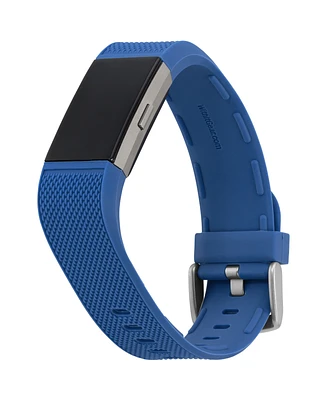 WITHit Blue Silicone Woven Band designed for Fitbit Charge 2