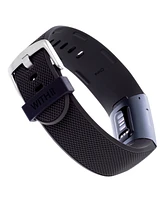 WITHit Black Silicone Woven Band designed for Fitbit Charge 3 & 4