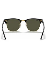 Ray-Ban Unisex Low Bridge Fit Sunglasses, RB3016F Clubmaster Classic 55