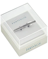 Perry Ellis Portfolio Men's Silver Strip Tie Bar