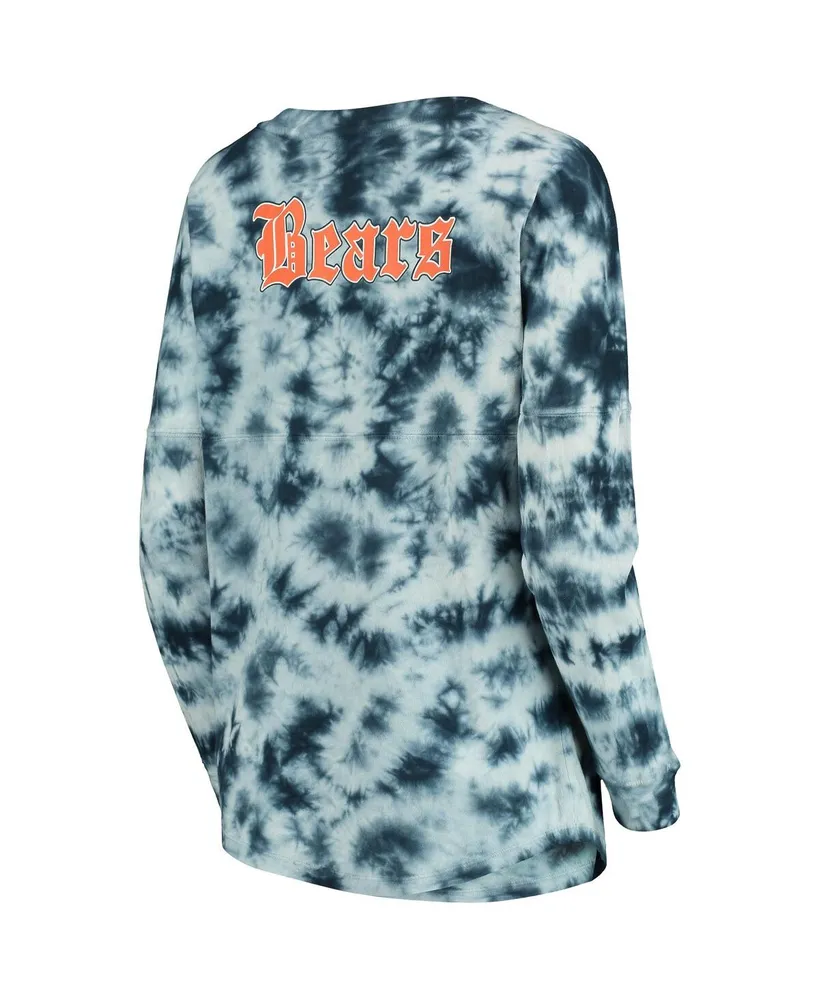 Women's New Era Navy Chicago Bears Tie-Dye Long Sleeve T-shirt