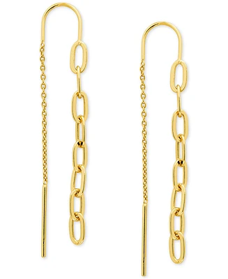 Giani Bernini Chain Link Threader Drop Earrings in 18k Gold-Plated Sterling Silver, Created for Macy's (Also in Sterling Silver)