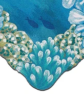 Liora Manne' Visions Iv Reef Border 2' x 3' Outdoor Area Rug