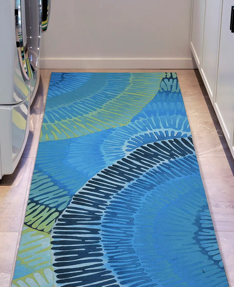Liora Manne' Visions Iv Cirque 2'3" x 8' Runner Outdoor Area Rug