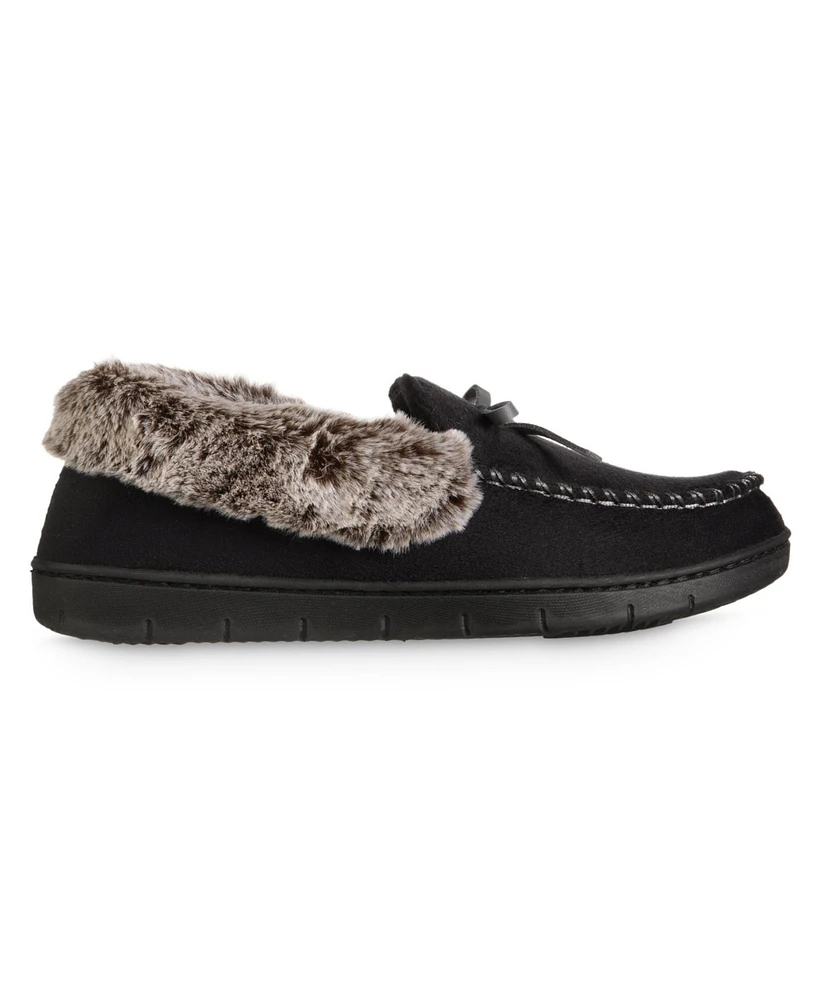 Isotoner Signature Women's Microsuede Rae Comfort Moccasin Slippers