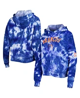 Women's New Era Royal Denver Broncos Cloud Dye Fleece Pullover Hoodie