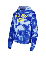 Women's New Era Royal Los Angeles Rams Cloud Dye Fleece Pullover Hoodie