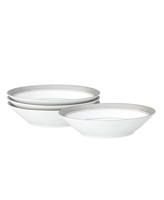 Noritake Crestwood Platinum Set of 4 Fruit Bowls, Service For 4