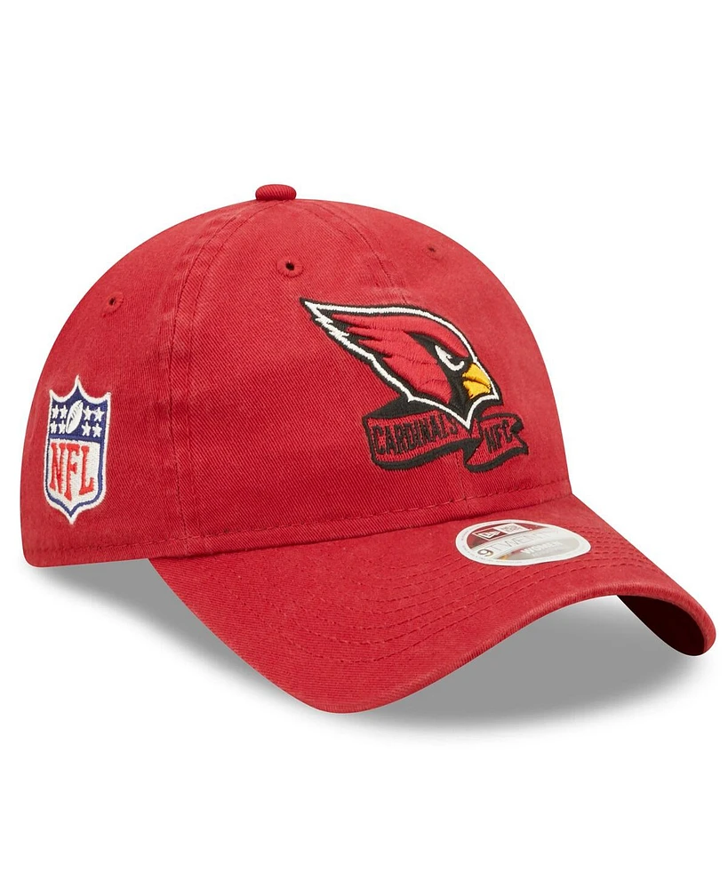 Women's New Era Cardinal Arizona Cardinals 2022 Sideline Adjustable 9TWENTY Hat