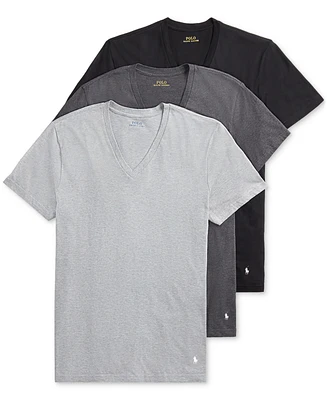 Polo Ralph Lauren Men's 3-Pack Slim-Fit Stretch V-Neck Undershirts