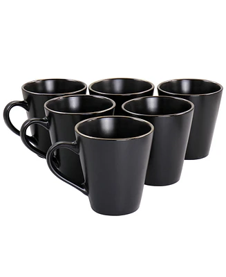 Elama Mateo Gold-Tone Mugs, Set of 6