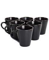 Elama Mateo Gold-Tone Mugs, Set of 6
