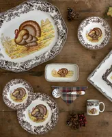 Spode Woodland Turkey Salad Plates, Set of 4