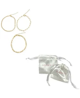 Adornia Curb Chain, Paper Clip Chain, and Figaro Chain Anklet Set