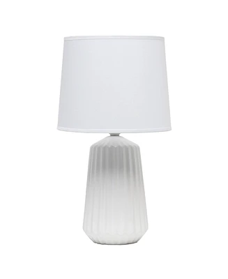 Simple Designs Pleated Base Table Lamp