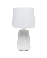 Simple Designs Pleated Base Table Lamp