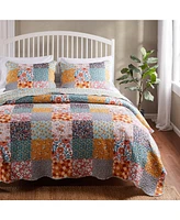 Greenland Home Fashions Carlie Calico 3-Pc. Quilt Set