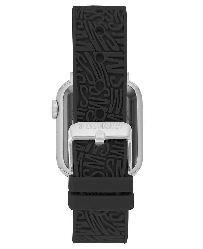 Steve Madden Women's Silicone Debossed Swirl Logo Band designed for Apple Watch 42mm (Series 10) & 38/40/41mm
