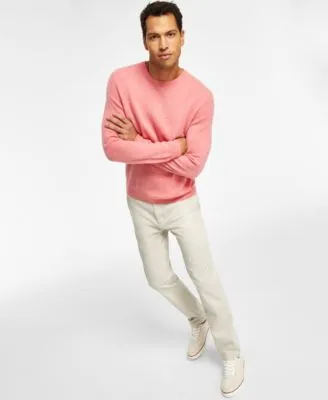 Club Room Mens Four Way Stretch Pants Cashmere Crewneck Sweater Created For Macys