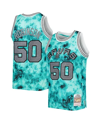 Men's Mitchell & Ness David Robinson Teal San Antonio Spurs 1998-99 Galaxy Swingman Jersey