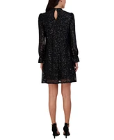 julia jordan Sequin Mock-Neck Sheath Dress