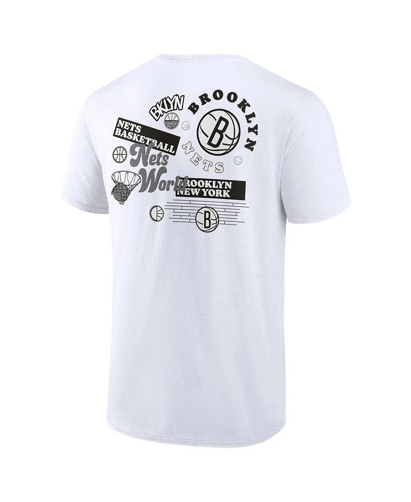 Men's Fanatics White Brooklyn Nets Street Collective T-shirt