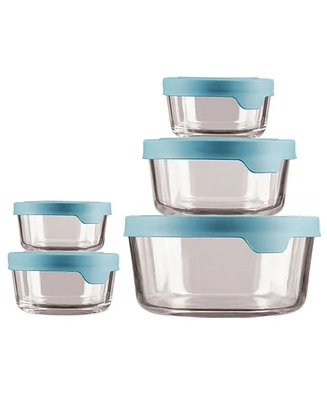 Anchor Hocking 10-Pc. Round Glass Round Food Storage Set