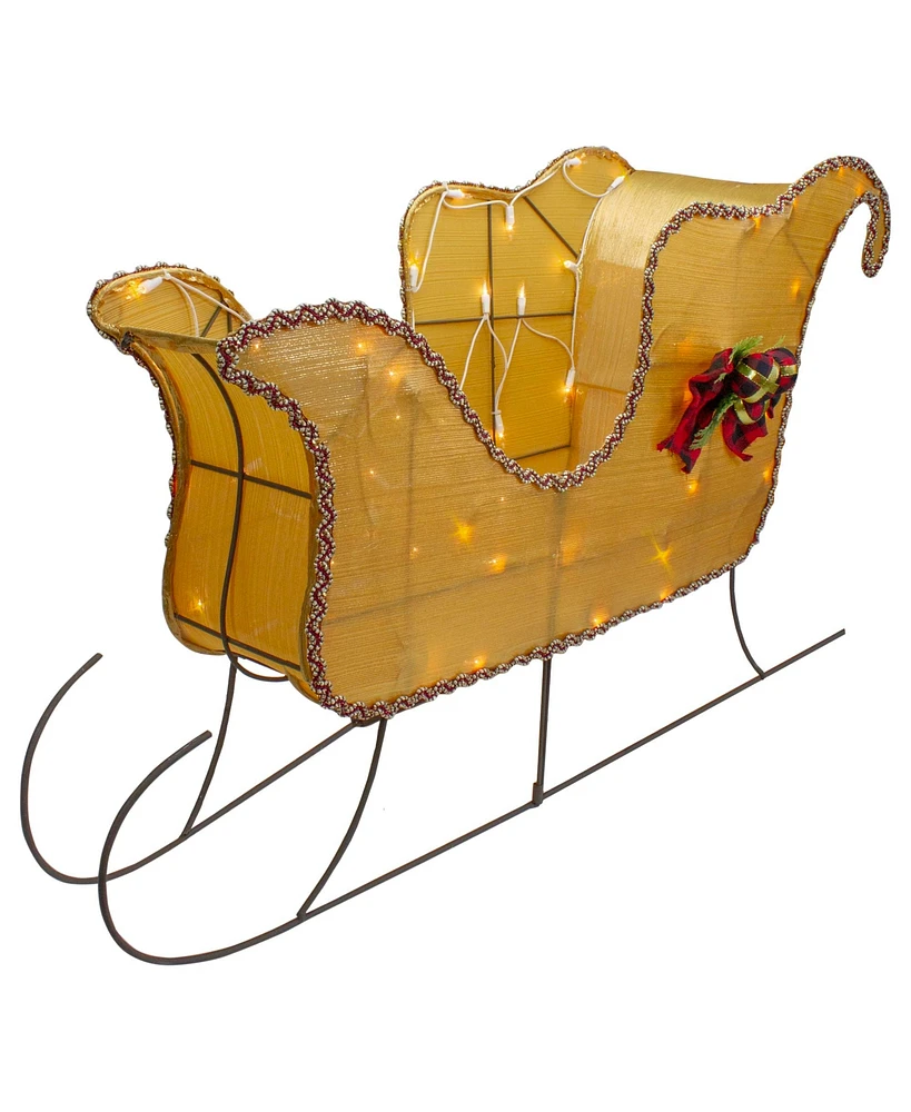 Northlight Lighted Shiny Christmas Sleigh Outdoor Yard Decoration, 36"