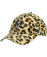 Women's '47 Brand Miami Marlins Tan Cheetah Clean Up Adjustable Hat