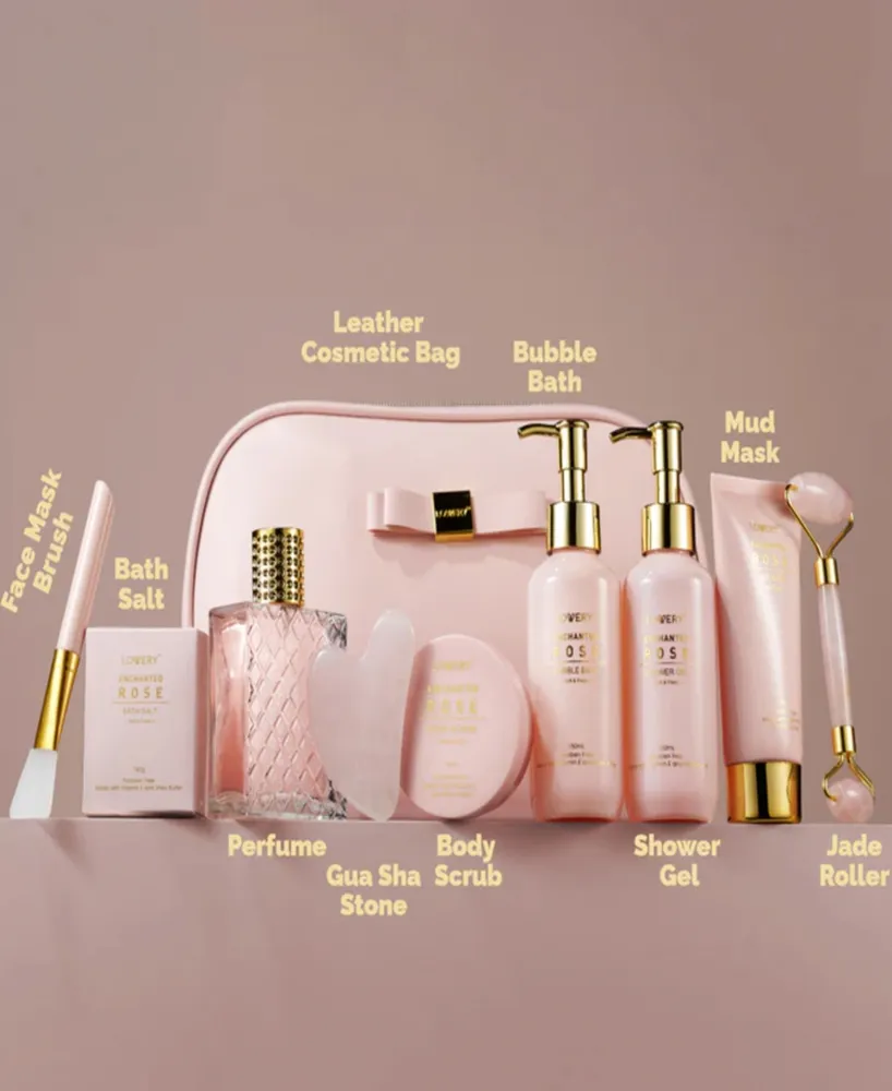 Lovery 10-Pc. Luxury Enchanted Rose Home Spa Gift Set