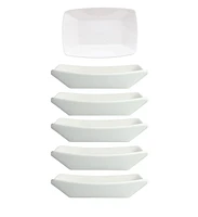 Fortessa Melamine Street Eats Boats, Set of 6