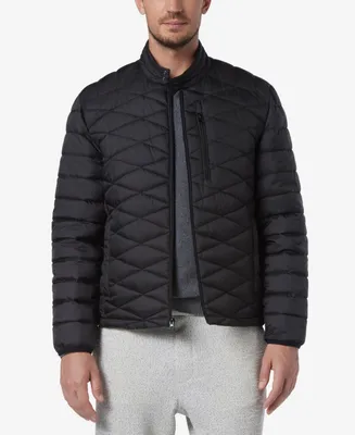 Marc New York Men's Racer Style Quilted Packable Jacket