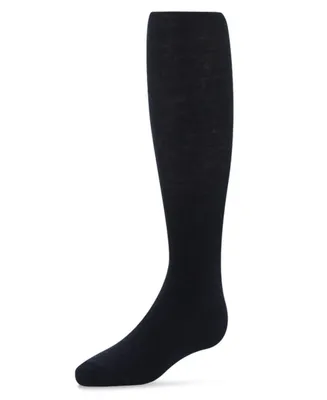 MeMoi Baby Girls Solid Cotton Blend Basic Non-Binding Sweater Tights