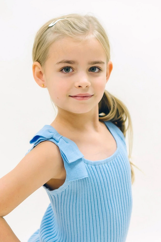 Hope & Henry Girls Sleeveless Sweater Tank with Bow